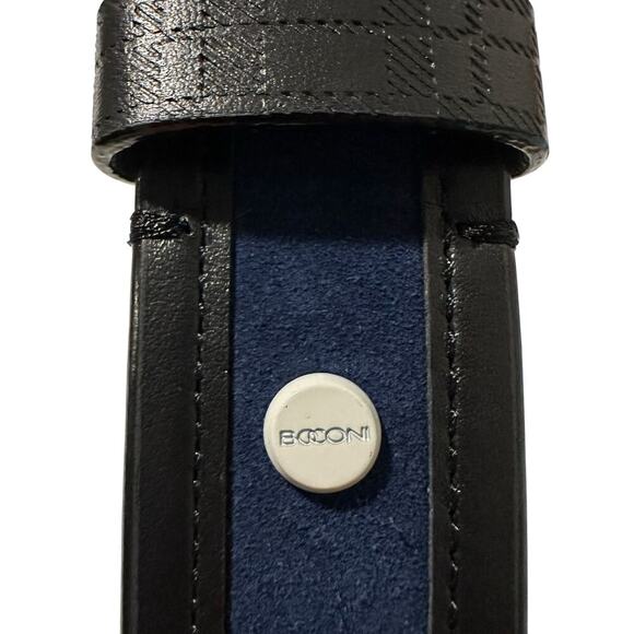 NWOT Nashville Boconi Suede Leather Belt Navy/Black 34/35 - Picture 3 of 7